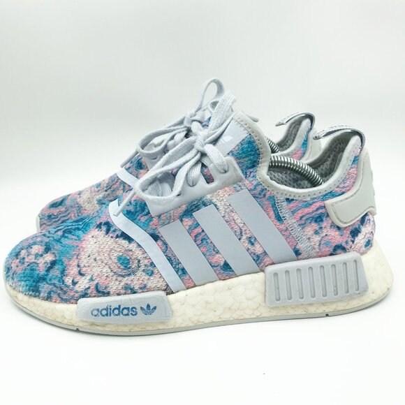 ADIDAS Boost Nmd R1 Easter Tie Dye Blue Pink Athletic Shoes Sneakers Womens 6 - Picture 4 of 16